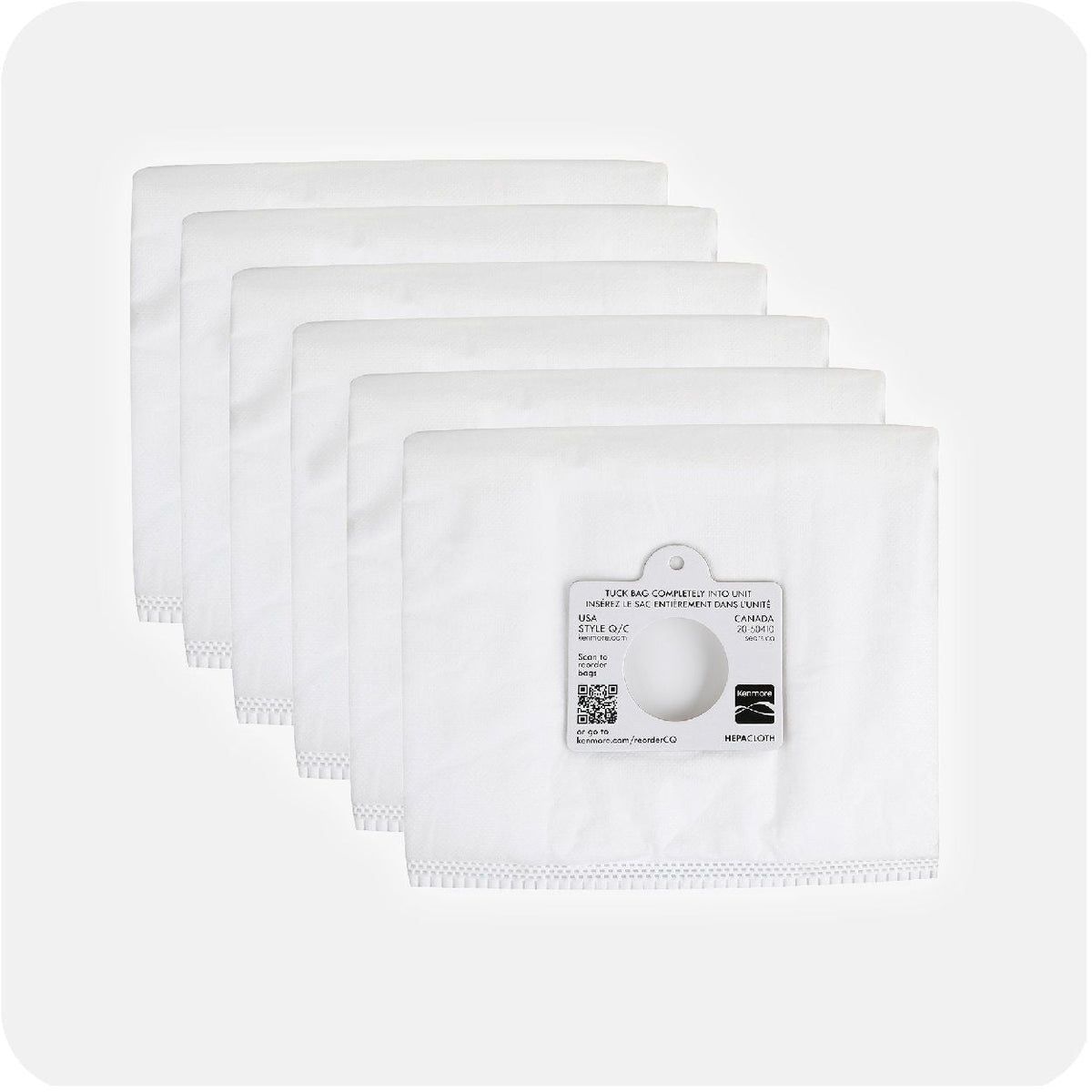Genuine HEPA Canister Vacuum Cleaner Bags, 6-pk