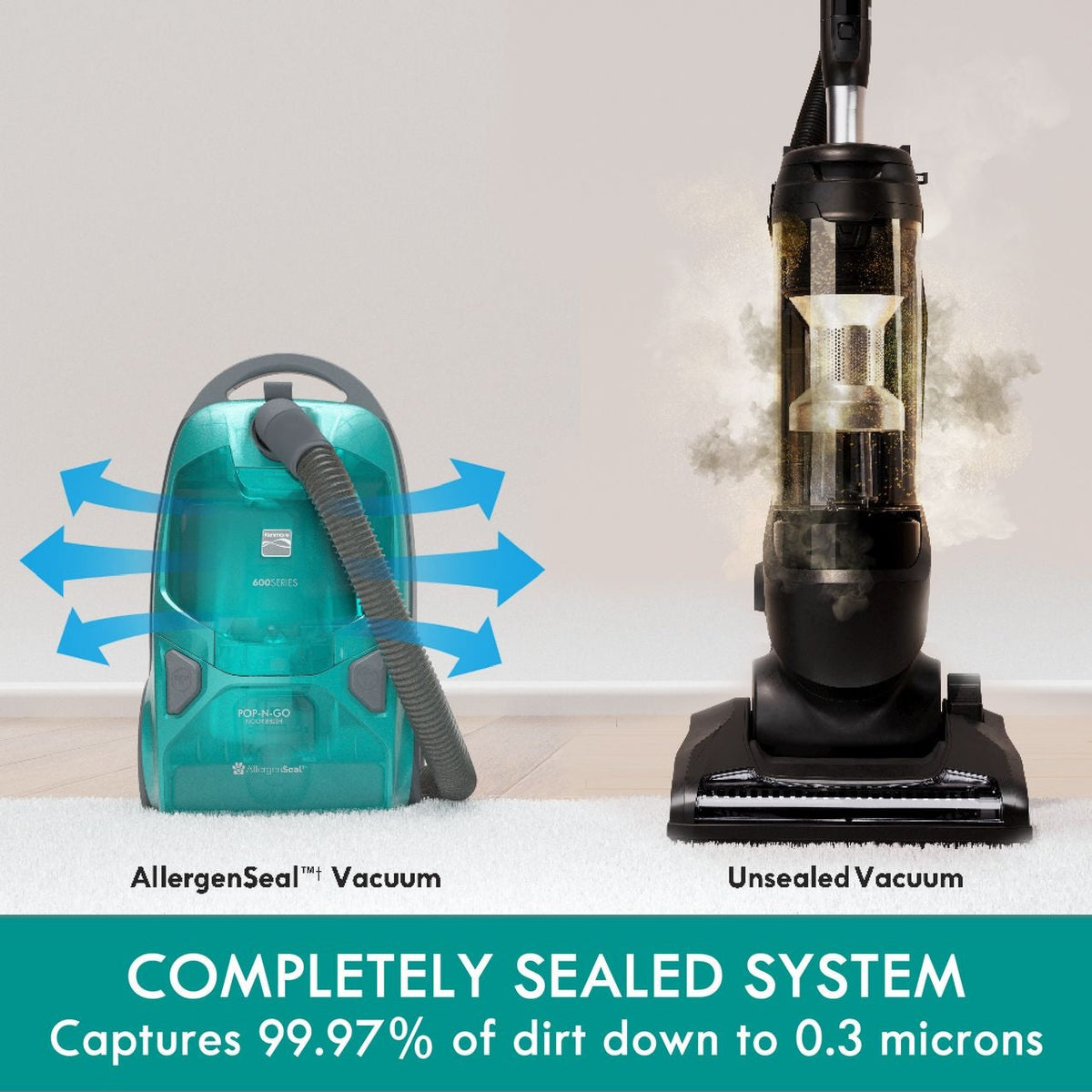 Pet Friendly Pop-N-Go HEPA Multi-Surface Bagged Corded Canister Vacuum, 14-in, 12A