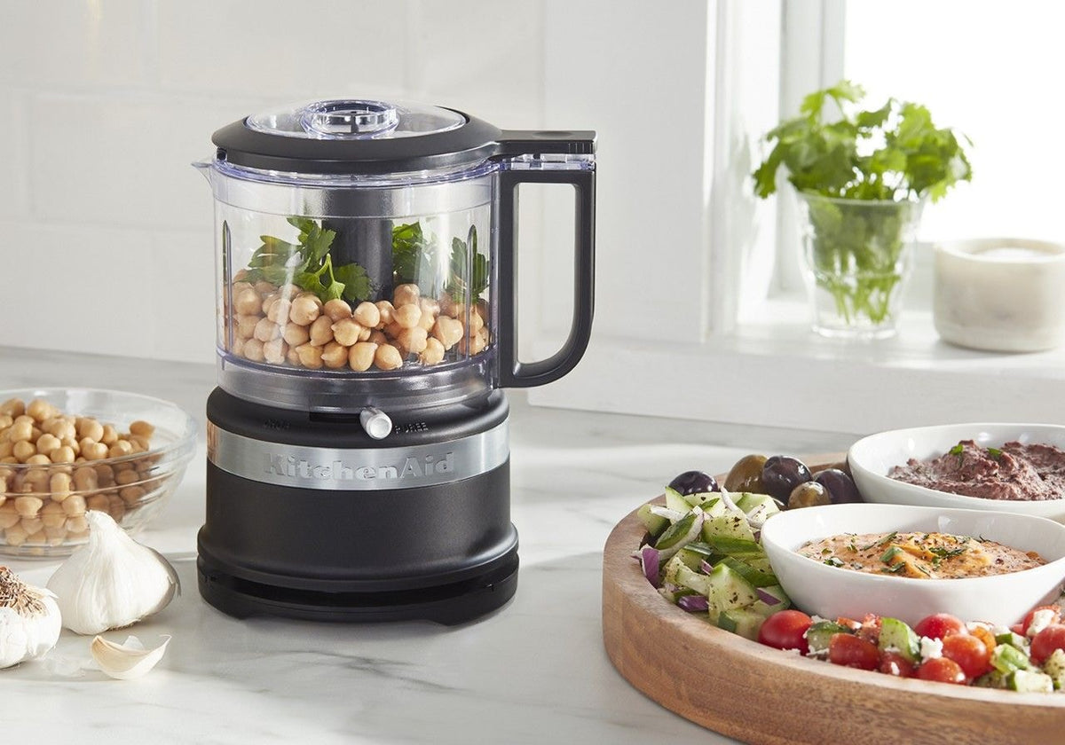 Compact Food Chopper with Dishwasher Safe Parts, Black
