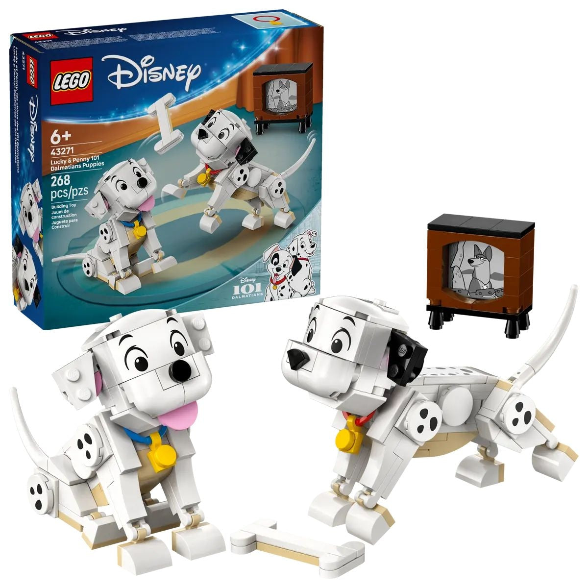 Lucky and Penny 101 Dalmatians Puppies - 43271, 268-pcs, Ages 6+