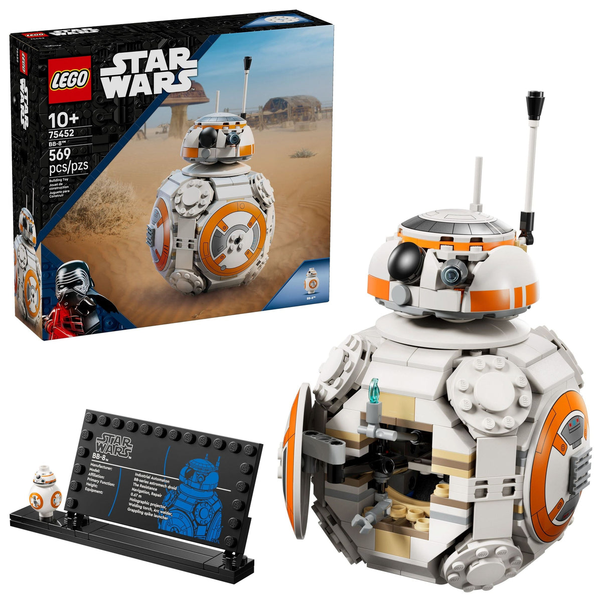 BB-8 Astromech Droid Toy Building Set - 75452, 569-pcs, Ages 10+