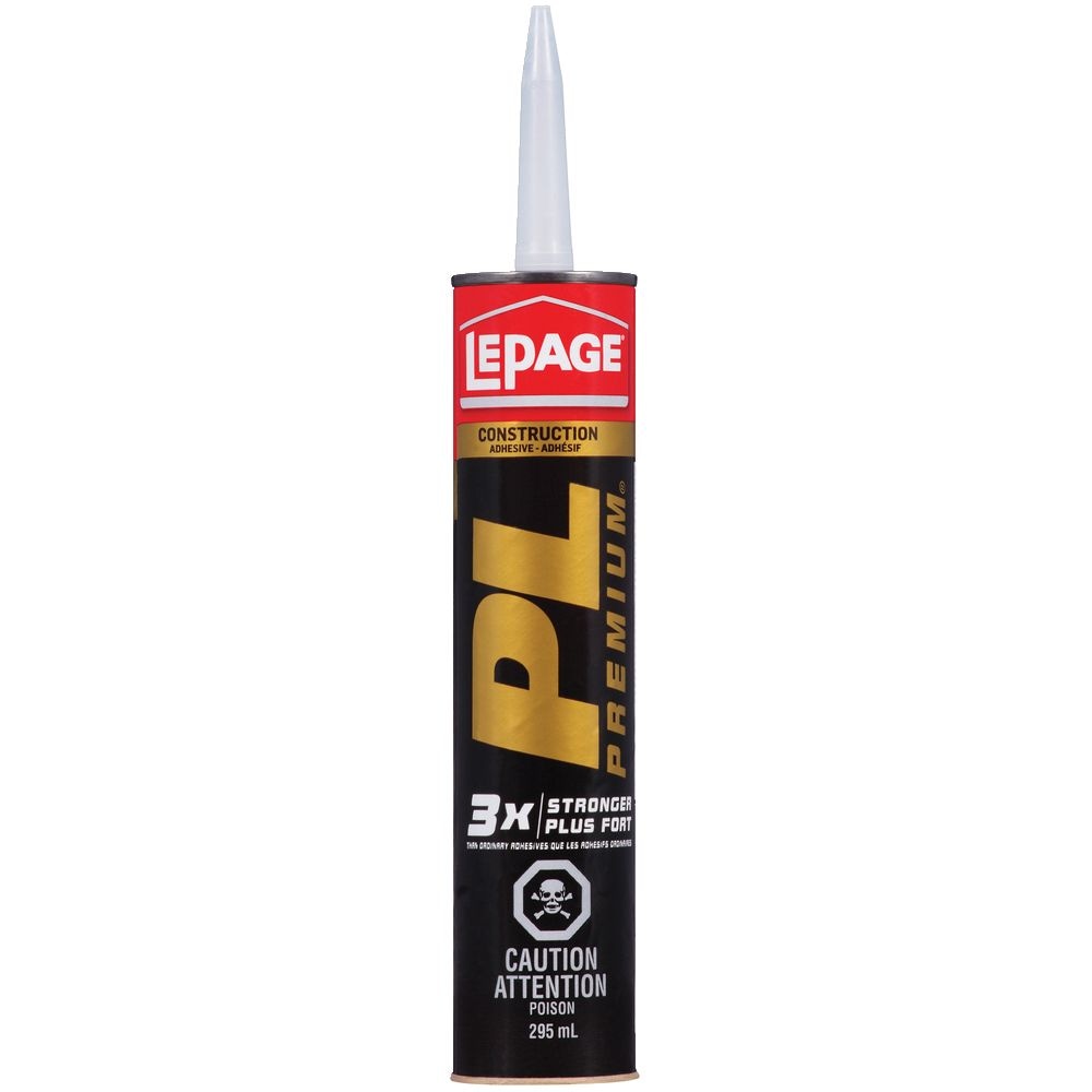 PL Premium Construction Adhesive Glue, Indoor/Outdoor, Weather & Waterproof, 295-mL
