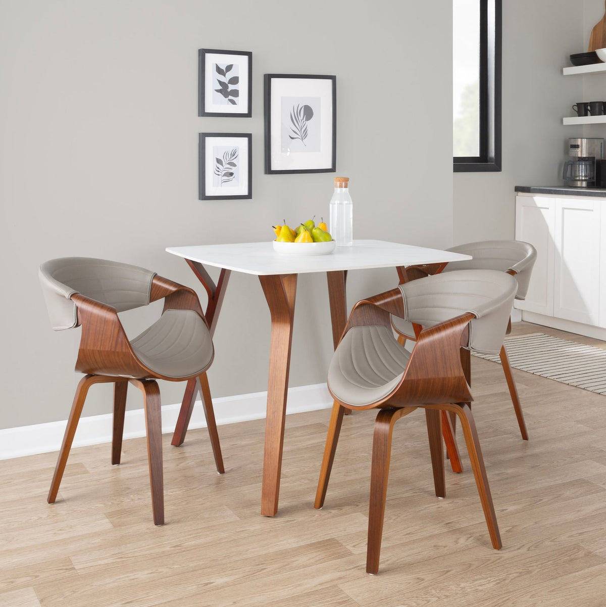 Symphony Faux Leather Dining/ Accent Chair, Grey