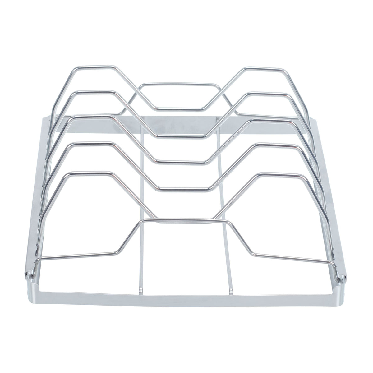 Stainless Steel Folding BBQ Rib Rack/Roasting Stand, Holds 4 Full Racks of Ribs