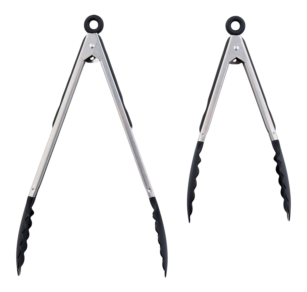 Stainless Steel Tong Set with Nylon Heads, 2-pc