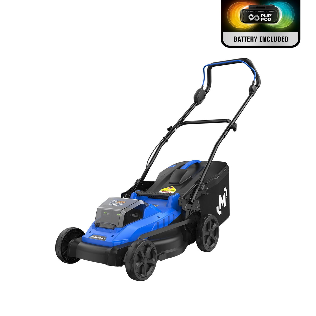 2 x 20V Cordless 18-in Brushless Push Lawn Mower Kit with 2 5 Ah Batteries and Charger