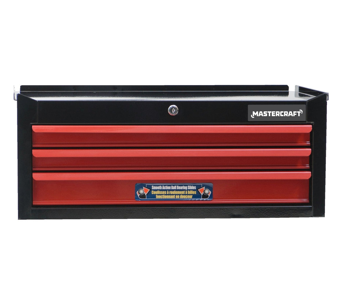 3-Drawer Intermediate Tool Chest, Black & Red, 26-in