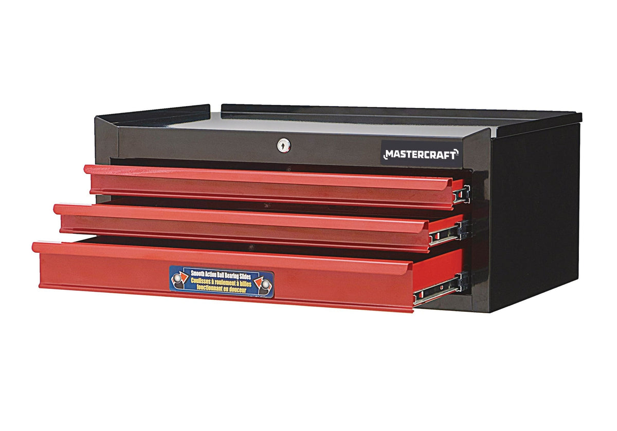 3-Drawer Intermediate Tool Chest, Black & Red, 26-in