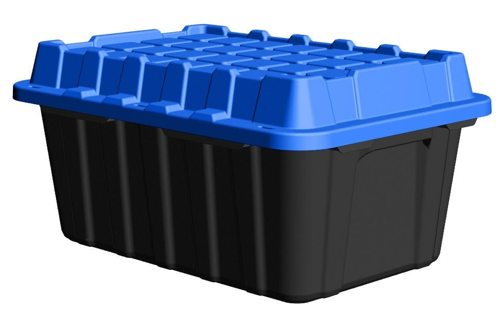 Heavy-Duty Polypropylene Tote with Domed Lid, 88-L