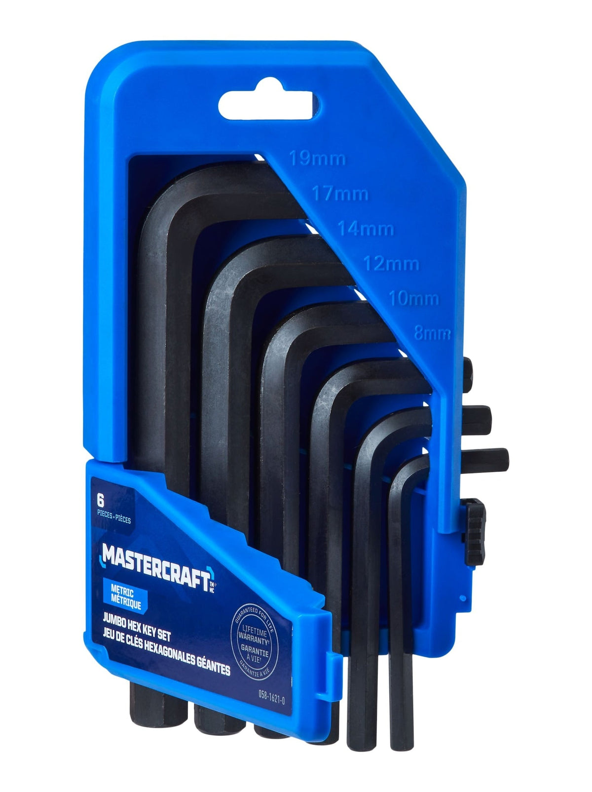 Jumbo Hex Key Set/Allen Wrench Set, Metric, High Quality Cr-V Steel, 6-pc