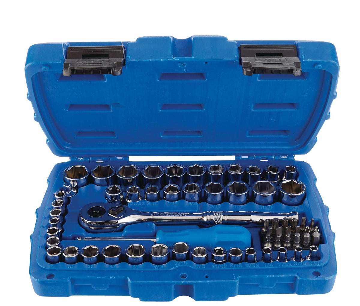 Mechanic's Tool Set with Case, Nickel-Plated, SAE/Metric, 62-pc