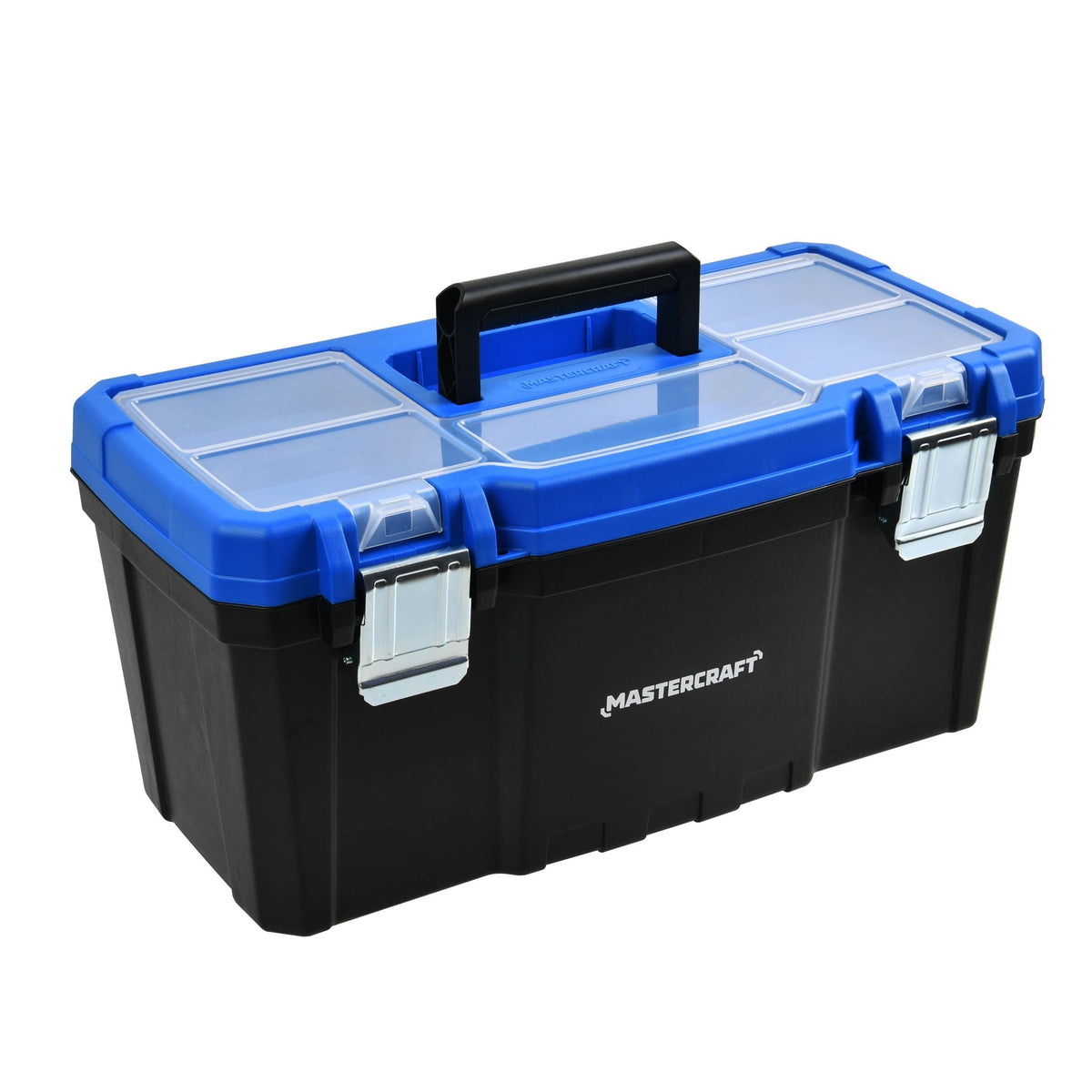 Portable Plastic Tool Box with Removable Tray & Tray Top, Blue, 19-in, Jumbo Hex Key Set/Allen Wrench Set, Metric, High...