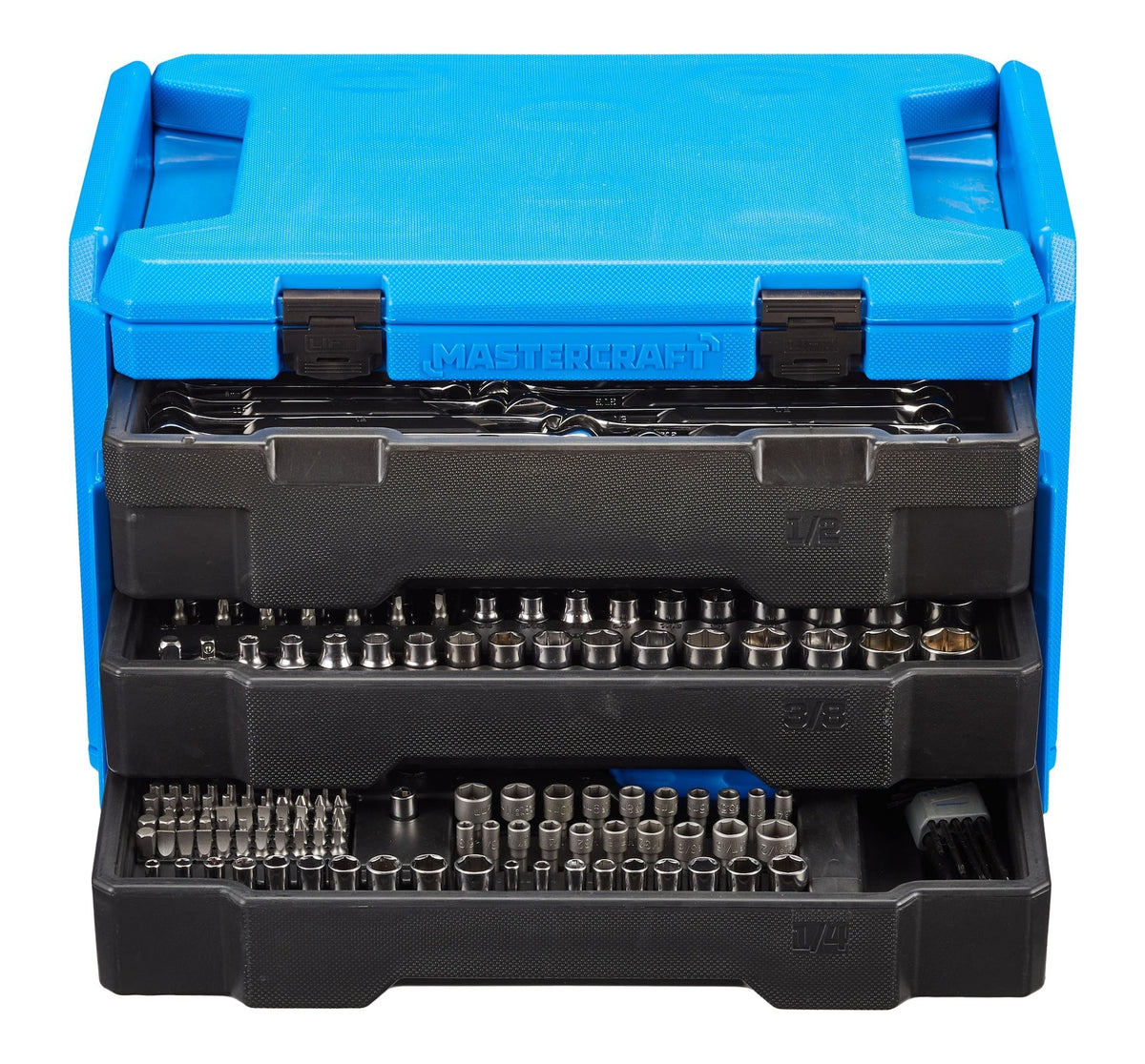 Socket Set, 270-pc, SAE / Metric, CRV, Nickel-Chrome Plating