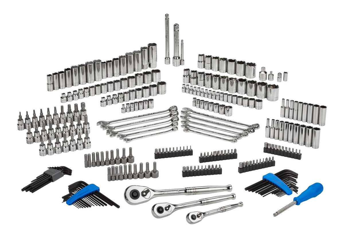 Socket Set, 270-pc, SAE / Metric, CRV, Nickel-Chrome Plating