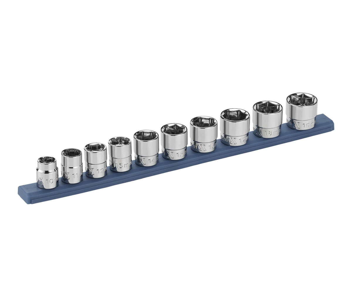 MAXIMUM 10 Piece 3/8" Drive Low Profile Socket Rail