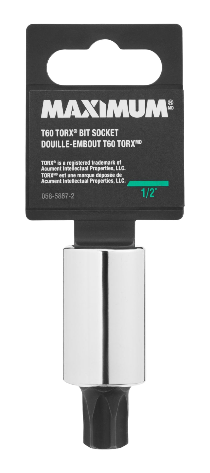 MAXIMUM 1/2" Drive T60 Star-drive Socket