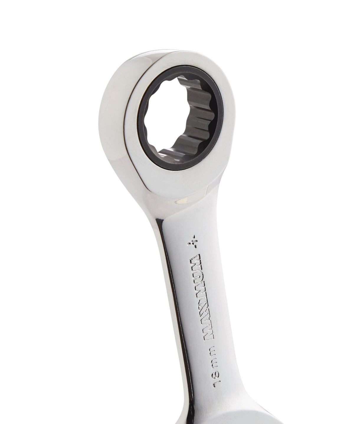 MAXIMUM Stubby Ratcheting Wrench Set, Metric, Nickel-Chrome Plating, 7-pc