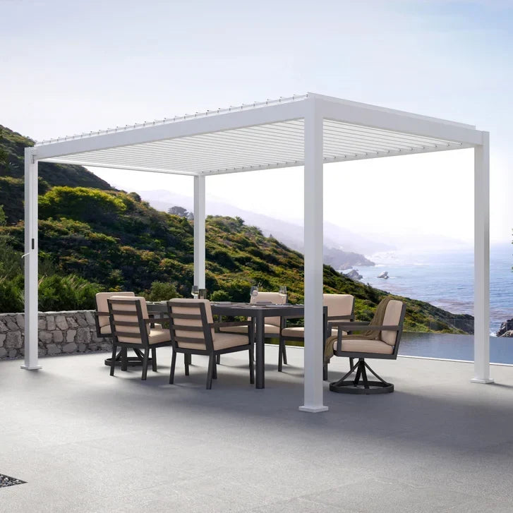 Mirador 8.8 ft. x 14.4 ft. Adjustable Louvered Aluminum Pergola