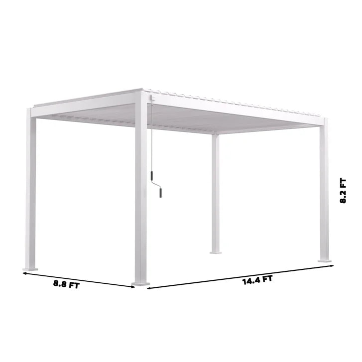 Mirador 8.8 ft. x 14.4 ft. Adjustable Louvered Aluminum Pergola