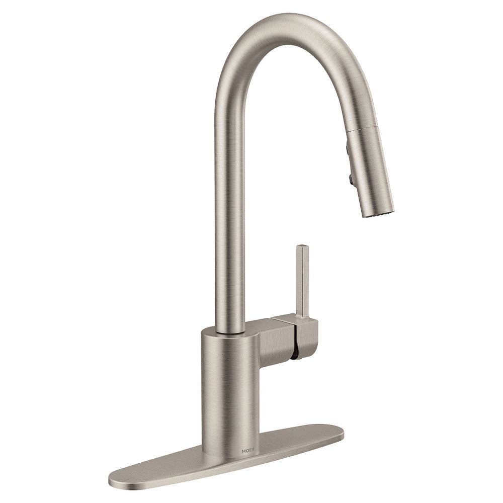 Align Single Handle Modern Pull Down Sprayer Kitchen Faucet with Reflex & Power Clean, Stainless Steel
