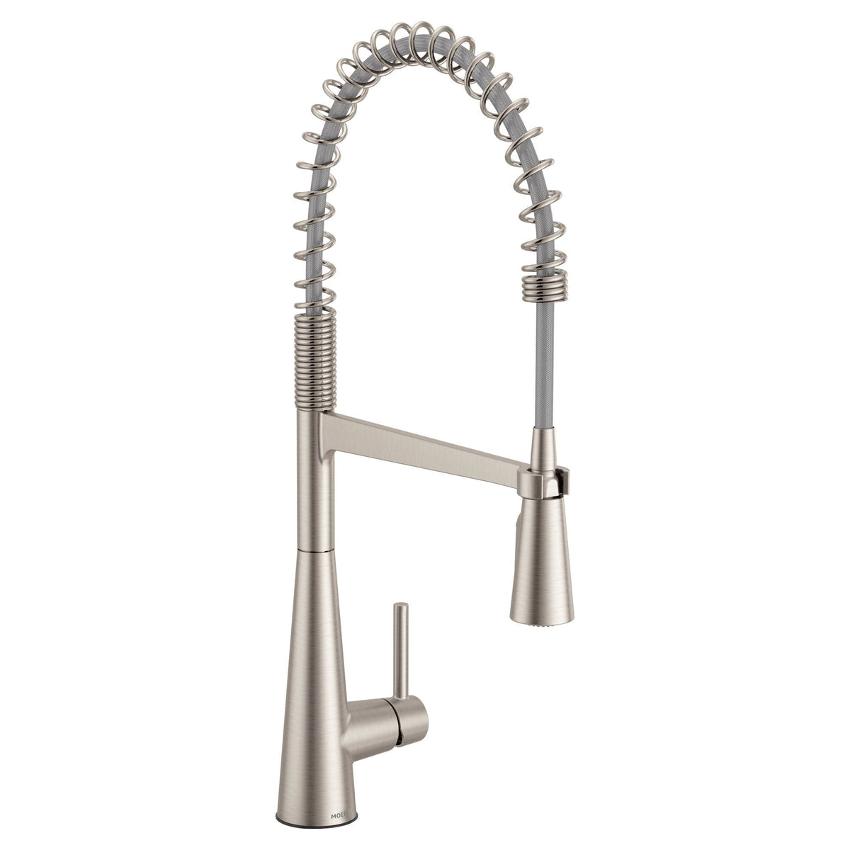 Sleek Single Handle Pre-Rinse Spring Pull Down Spot-Resist Kitchen Faucet, Stainless Steel