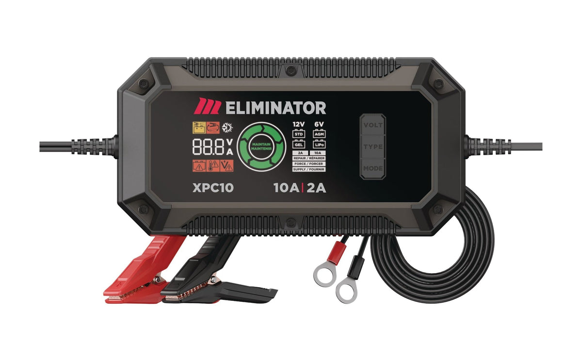 Eliminator Precision Series XPC10 Smart Battery Charger/Maintainer/Desulphator, 10/2-Amp, 6V/12V