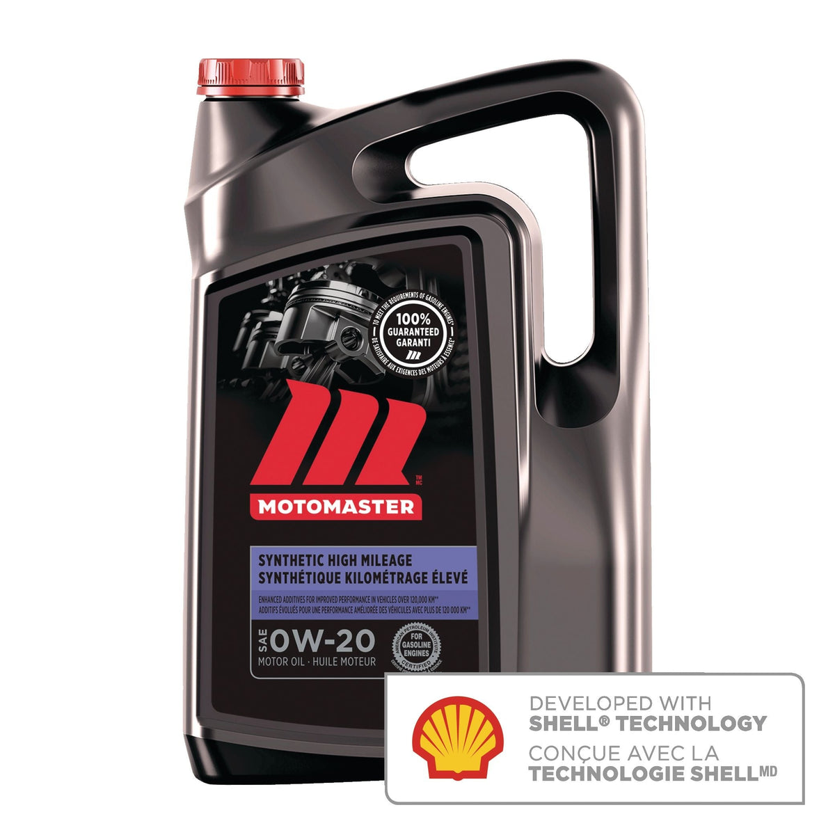 High Mileage 0W20 Synthetic Engine/Motor Oil, 5-L