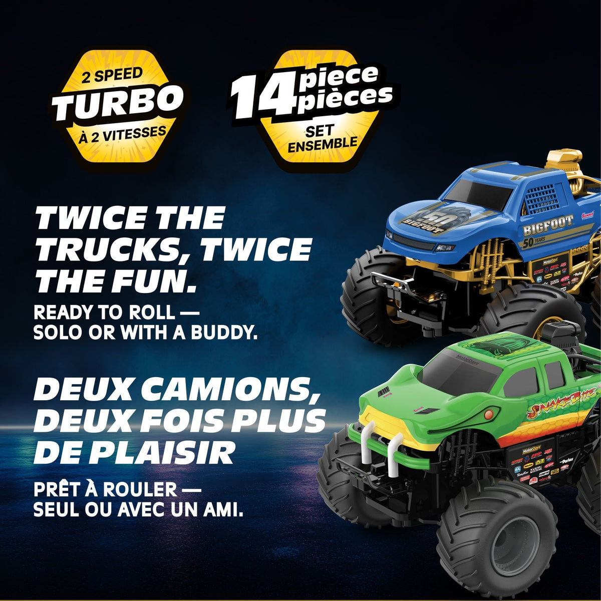 MotorDayz RC Monster Truck Twinpack - 1:24 Scale