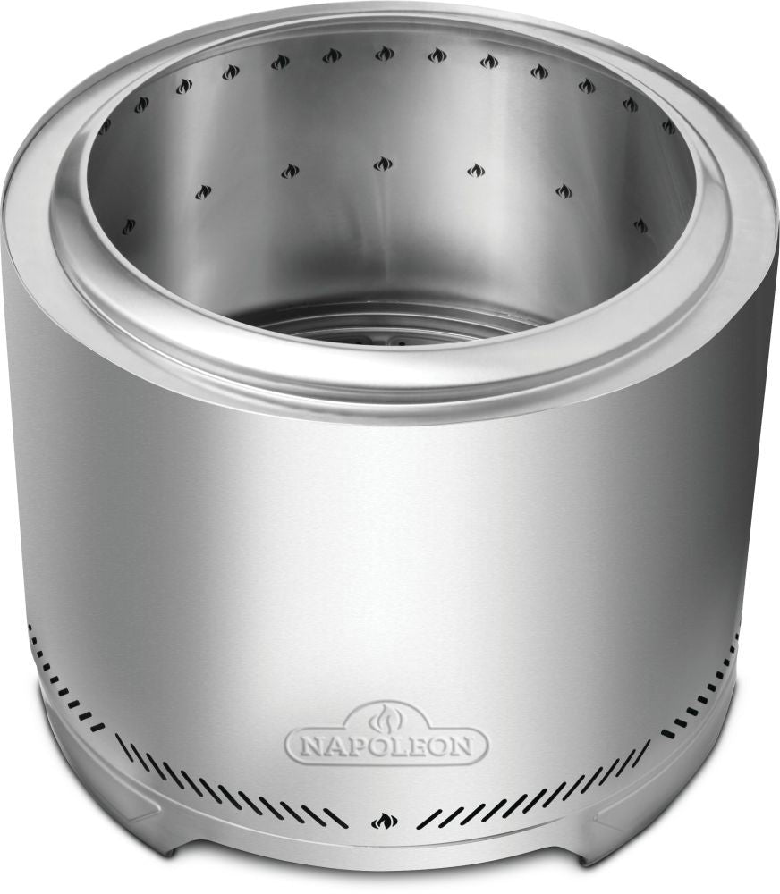 Timberwolf Outdoor Smokeless Multi-Fuel Fire Pit, Stainless Steel, 22-in