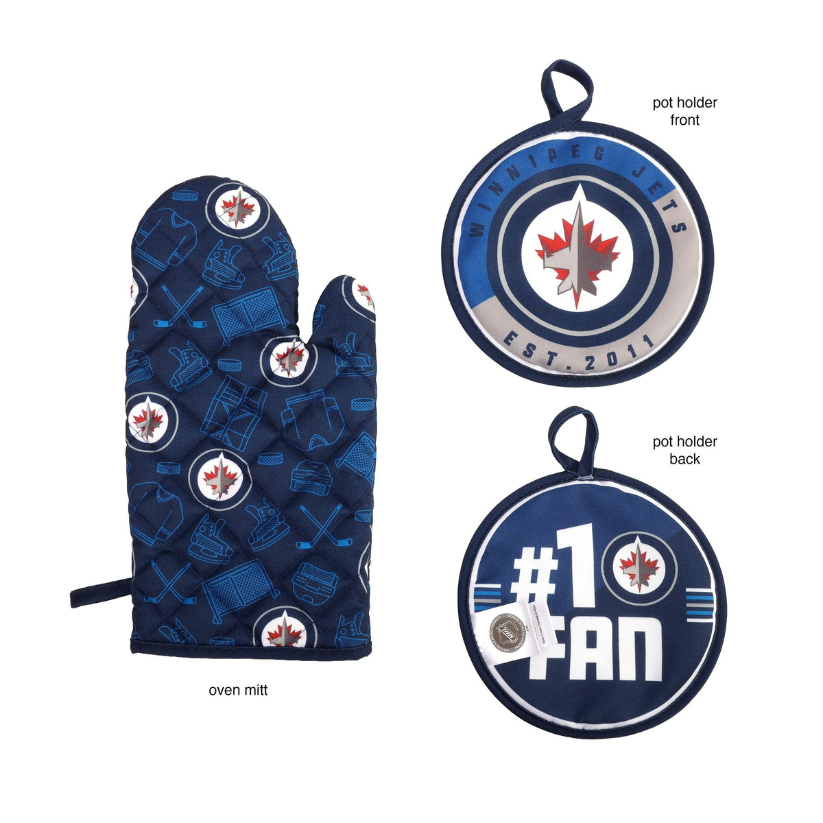 Kitchen Oven Mitt Pot Holder Set, 2-pc