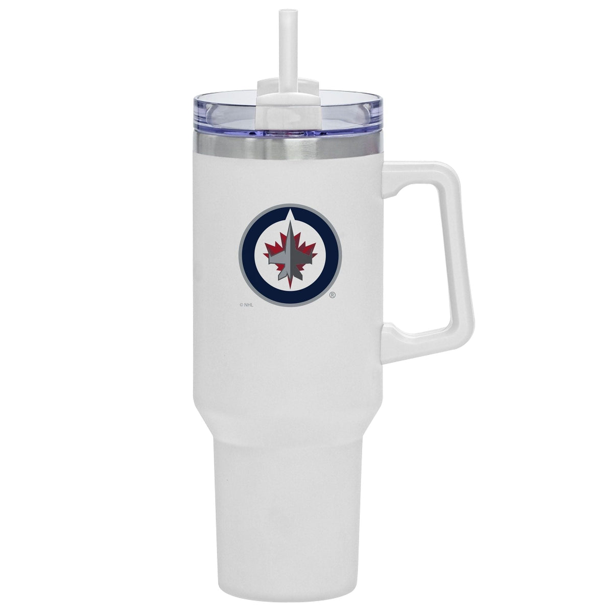 Travel Mug with Straw and Handle, 40-oz