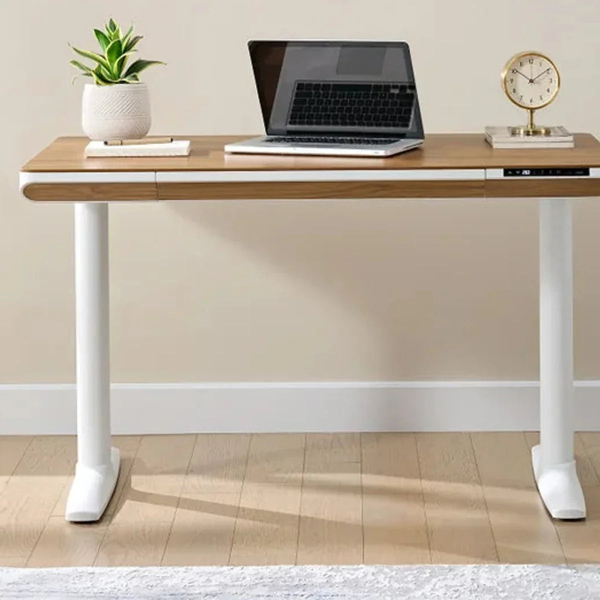 Nico Case 117 cm (46.1 in.) Height Adjustable Lift Desk, White Frame