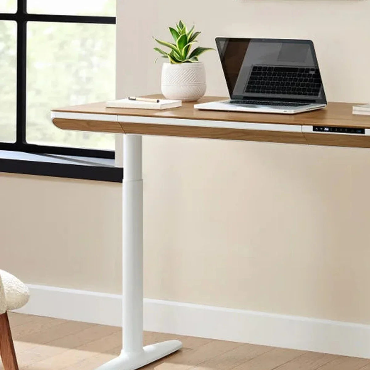 Nico Case 117 cm (46.1 in.) Height Adjustable Lift Desk, White Frame