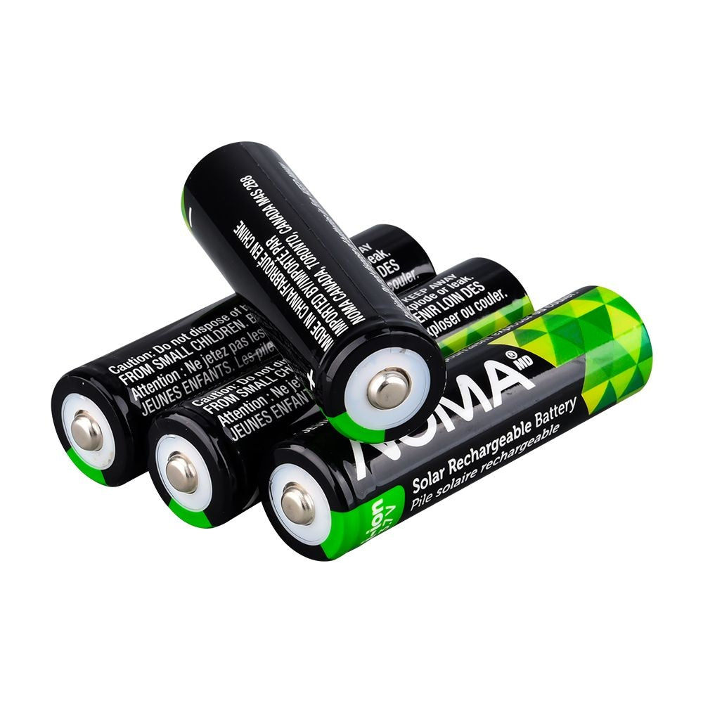 Li-ion 18650 2000mAh Rechargeable Batteries for Solar & Outdoor Lighting, 3.7V, 4-pk