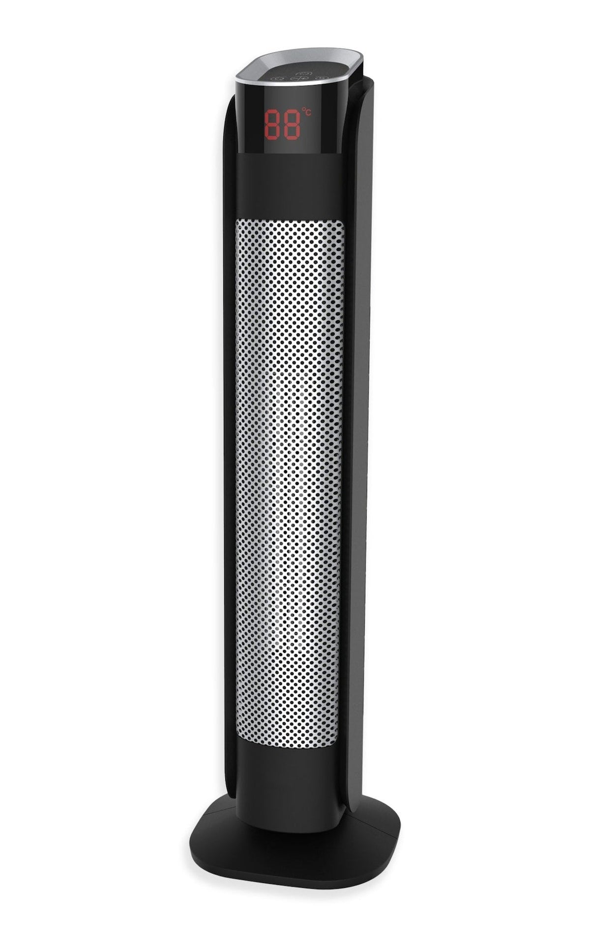 Oscillating Tower Ceramic Heater withRemote Control & Thermostat, 1500W, Black, 30-in