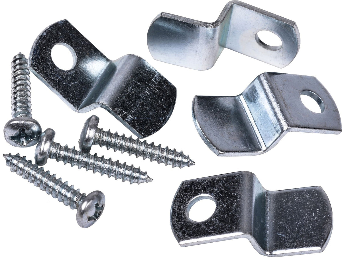 Mirror Holder, For Frameless Mirrors, 20-lb Capacity, Zinc-Finish, 4-pk