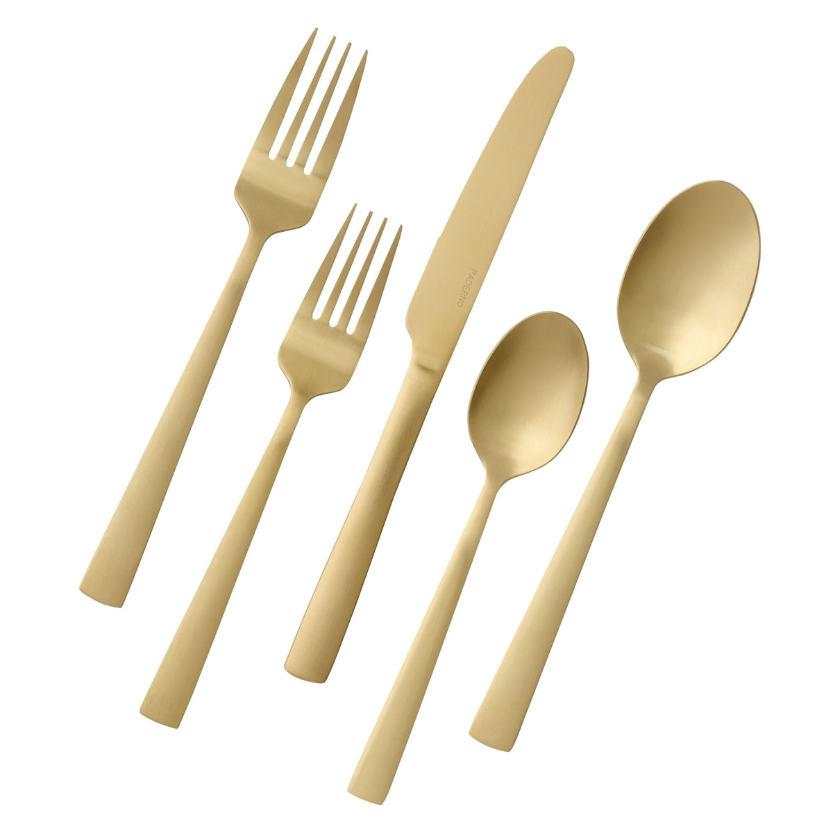 Summerside Champagne Matte Stainless Steel Flatware Set, Serves 4, 20-pc