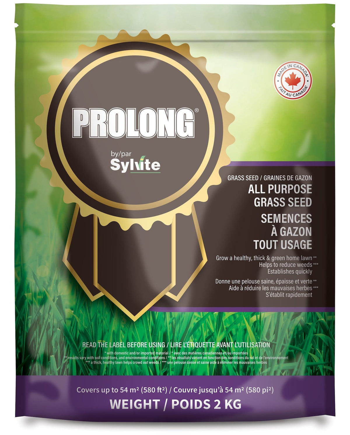 All Purpose Grass Seed, Covers 580 sq. ft., 2-kg