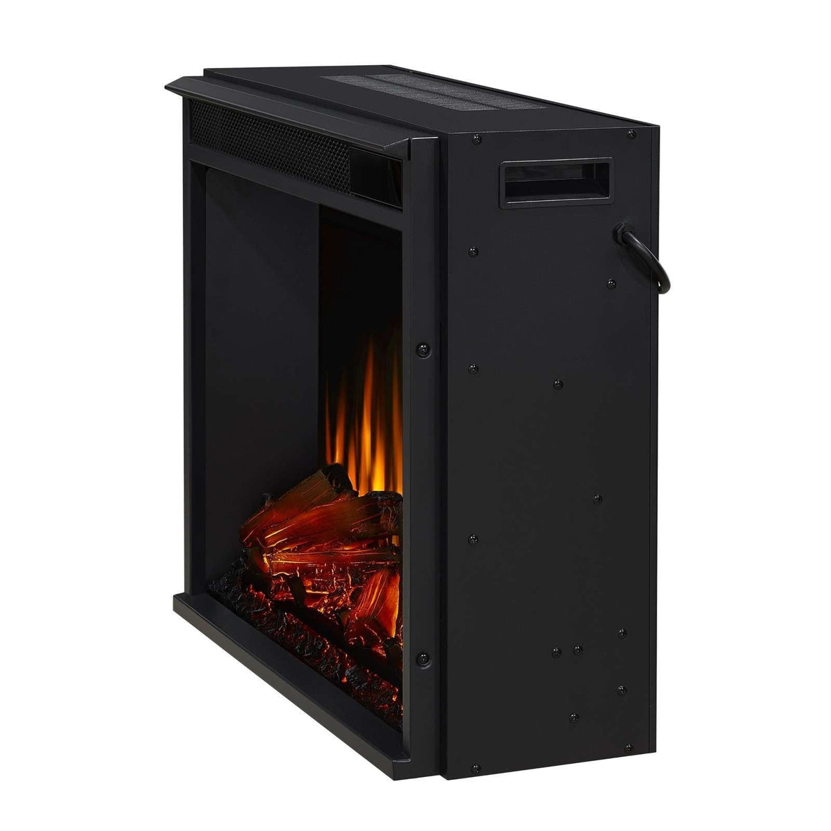 Valmont Media Indoor Electric Fireplace TV Stand, 74-in, 1500W, Includes Remote Control & Firebox, White