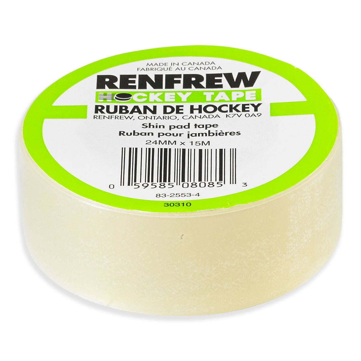 Shin Pad Hockey Tape, Clear, 24-mm x 15-m