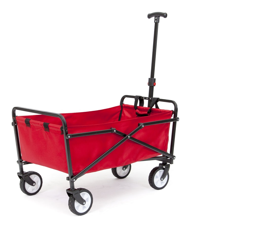 Outdoor Collapsible Folding Utility Wagon with Cup Holders, 150-lb Capacity