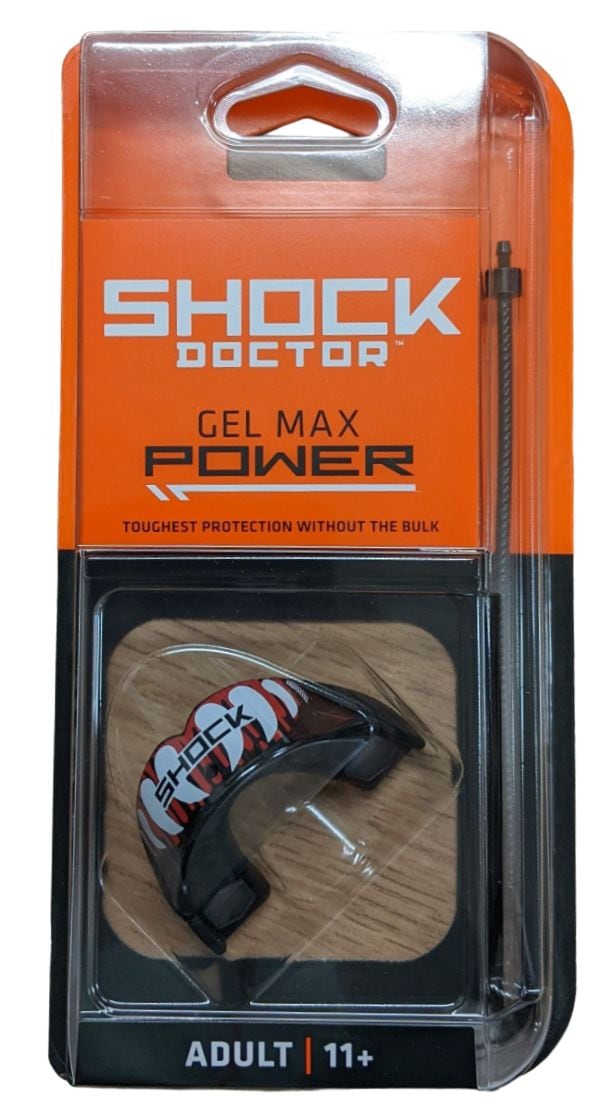 Gel Max Power Mouthguard, Junior/Senior, Red Drip Fang