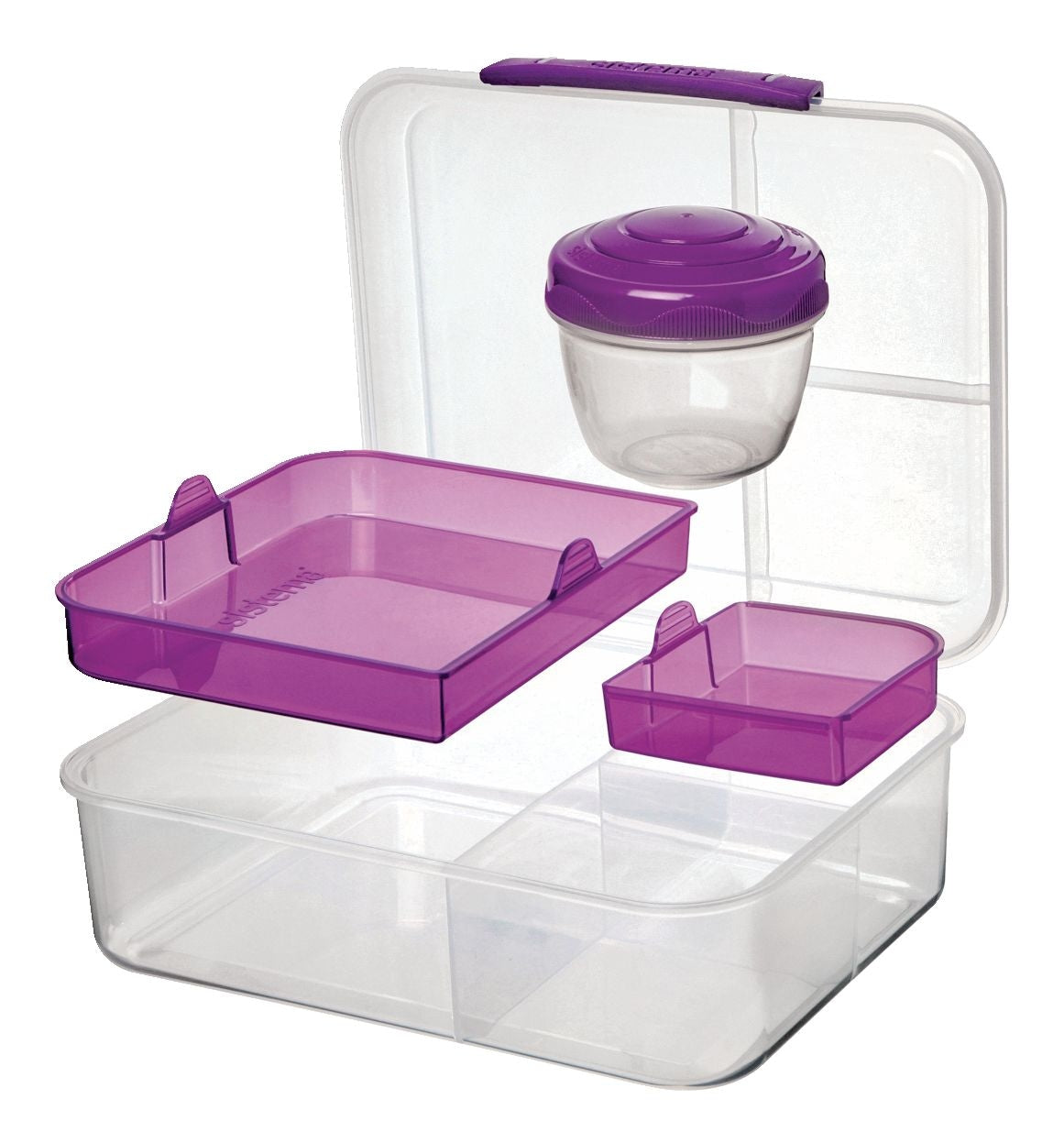 To Go Bento Lunch Box Plastic Food Storage Container, 1.65 L (55.7 oz)