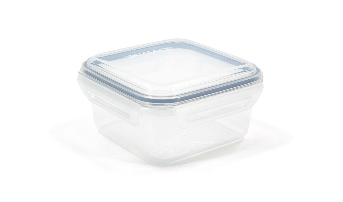 Clear Rectangular Clear Food Storage Container with Lid, Nestable, 1.1-L