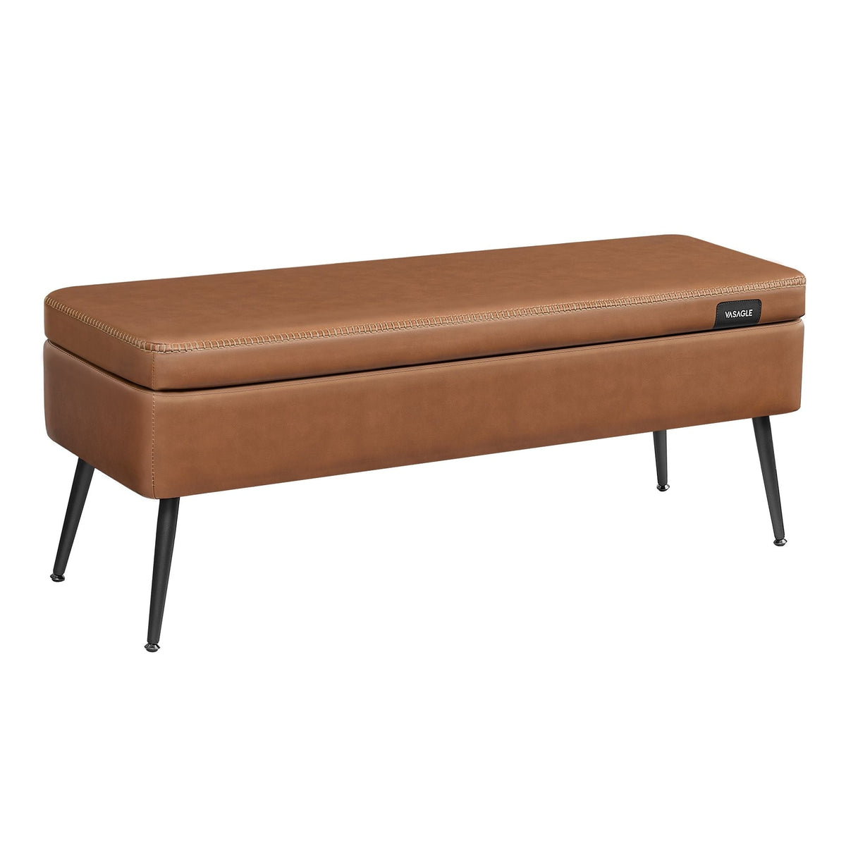 Home Mid-Century Ink Black Ottoman Storage Bench