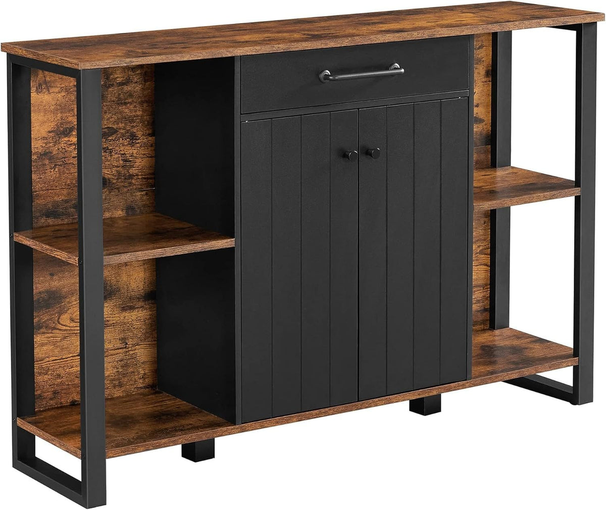 Home Rustic Brown Storage Cabinet with Drawer