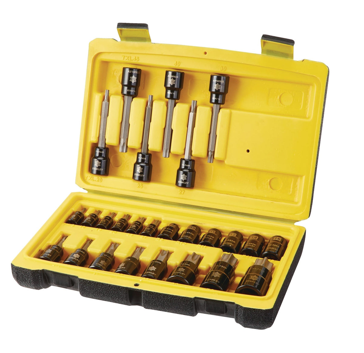 Professional Grade Black Chrome Star-drive Bit Socket Set, 26-pc, SAE/Metric