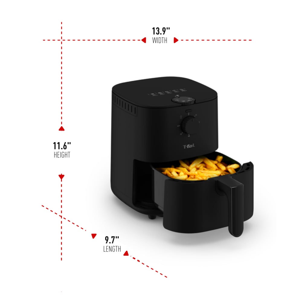 Easy-Fry Compact Air Fryer with Non-Stick Basket, 3.69-qt