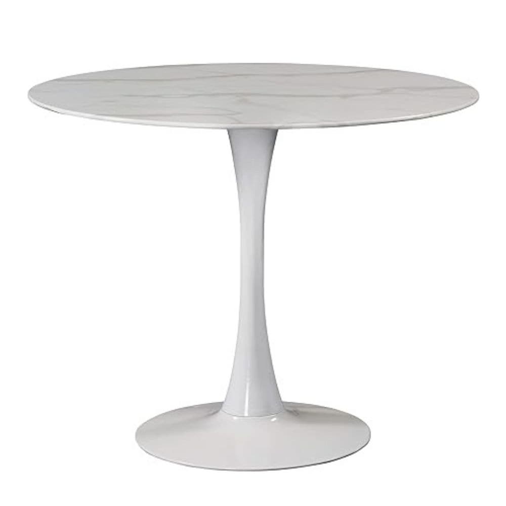 Leo Faux Marble Dining Table Tulip Base