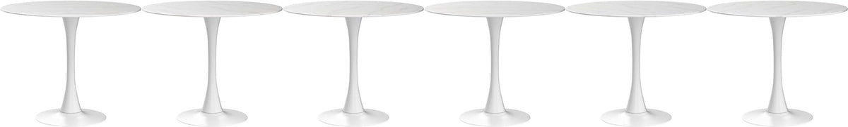 Leo Faux Marble Dining Table Tulip Base